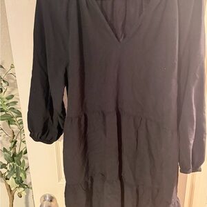 Elegant Black Long Sleeve Dress